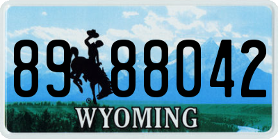 WY license plate 8988042