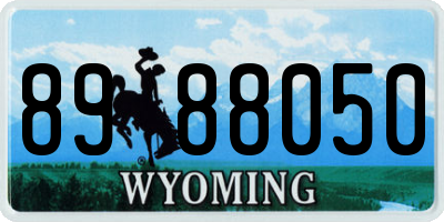 WY license plate 8988050