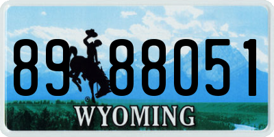 WY license plate 8988051