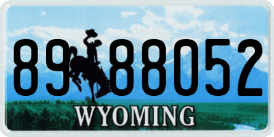 WY license plate 8988052