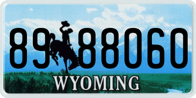 WY license plate 8988060