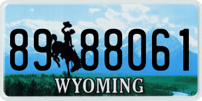 WY license plate 8988061