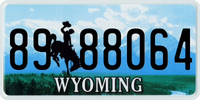 WY license plate 8988064