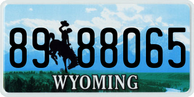 WY license plate 8988065