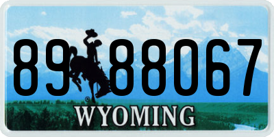 WY license plate 8988067