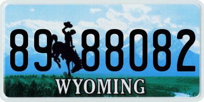WY license plate 8988082