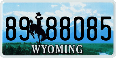 WY license plate 8988085
