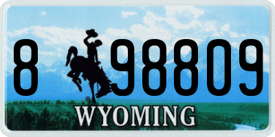 WY license plate 898809