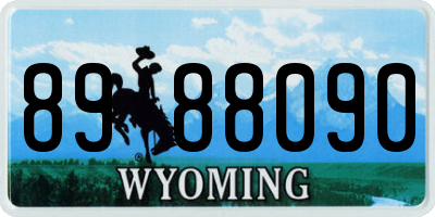 WY license plate 8988090