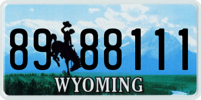 WY license plate 8988111