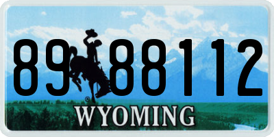 WY license plate 8988112