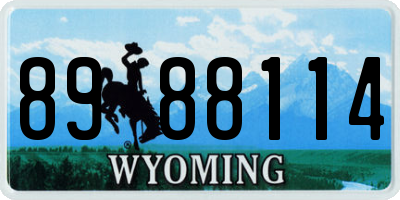 WY license plate 8988114