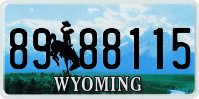 WY license plate 8988115