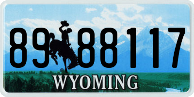 WY license plate 8988117