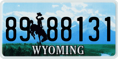 WY license plate 8988131