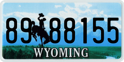 WY license plate 8988155