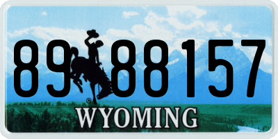 WY license plate 8988157