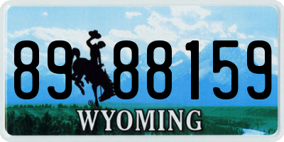 WY license plate 8988159