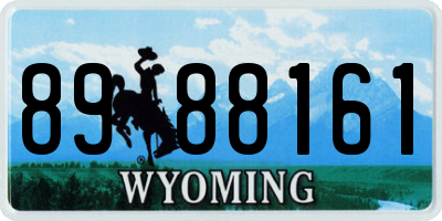 WY license plate 8988161