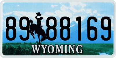 WY license plate 8988169