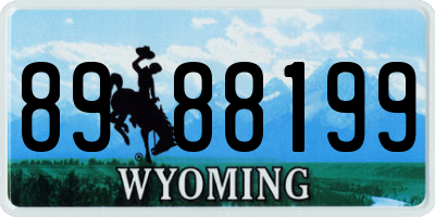 WY license plate 8988199