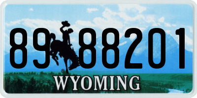 WY license plate 8988201