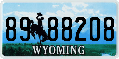 WY license plate 8988208