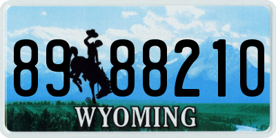 WY license plate 8988210