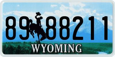 WY license plate 8988211