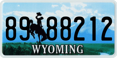 WY license plate 8988212