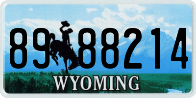 WY license plate 8988214