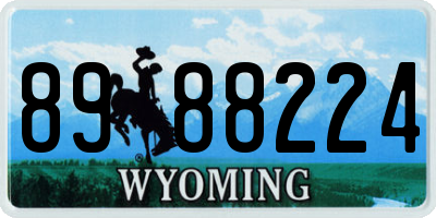 WY license plate 8988224