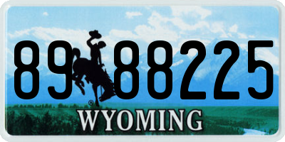 WY license plate 8988225