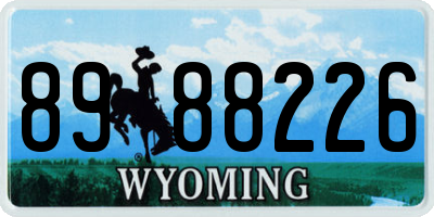 WY license plate 8988226