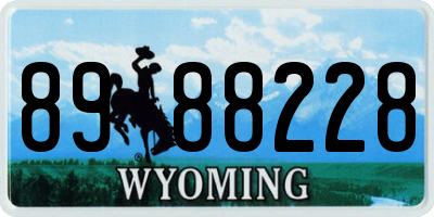 WY license plate 8988228