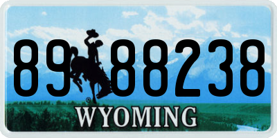 WY license plate 8988238