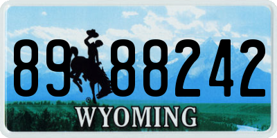 WY license plate 8988242