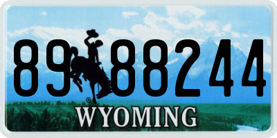 WY license plate 8988244