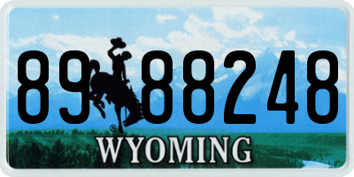 WY license plate 8988248