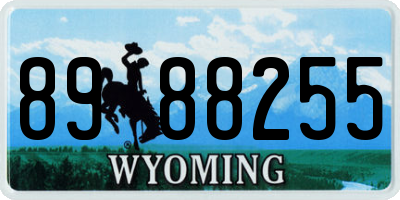 WY license plate 8988255