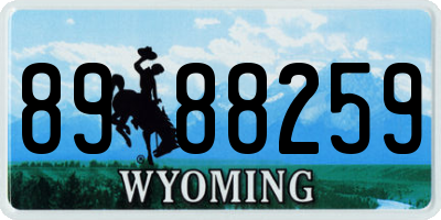 WY license plate 8988259