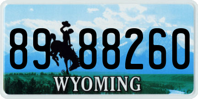 WY license plate 8988260