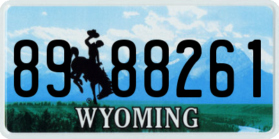 WY license plate 8988261
