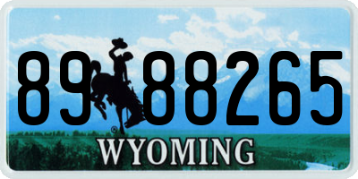 WY license plate 8988265