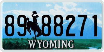 WY license plate 8988271