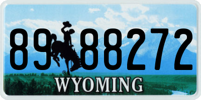 WY license plate 8988272