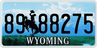 WY license plate 8988275