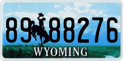 WY license plate 8988276