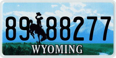 WY license plate 8988277