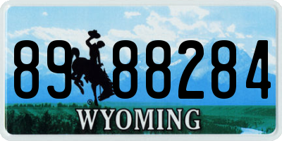 WY license plate 8988284